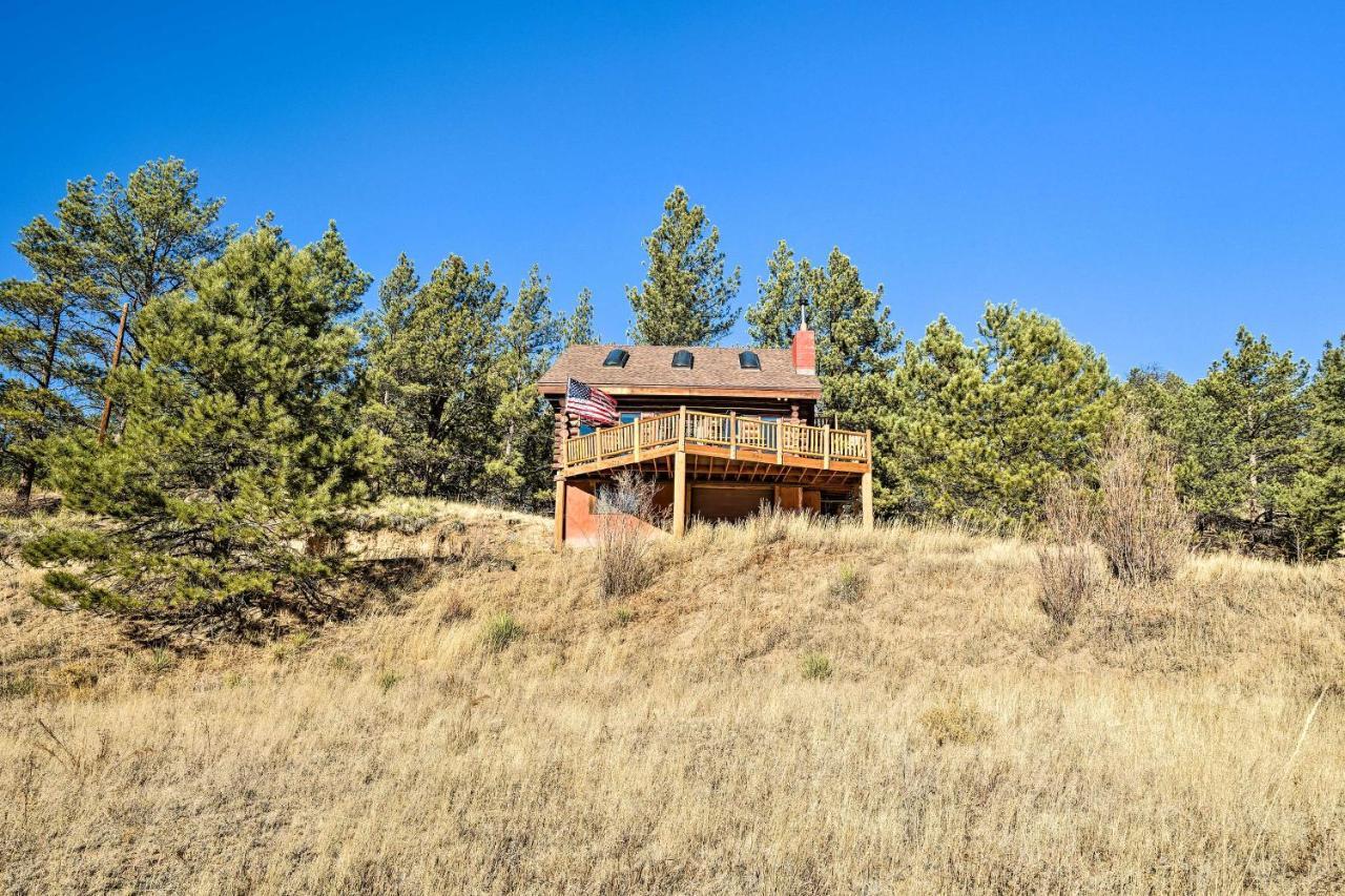 Classic Colorado Log Home With Mountain Views! Florissant Exterior photo