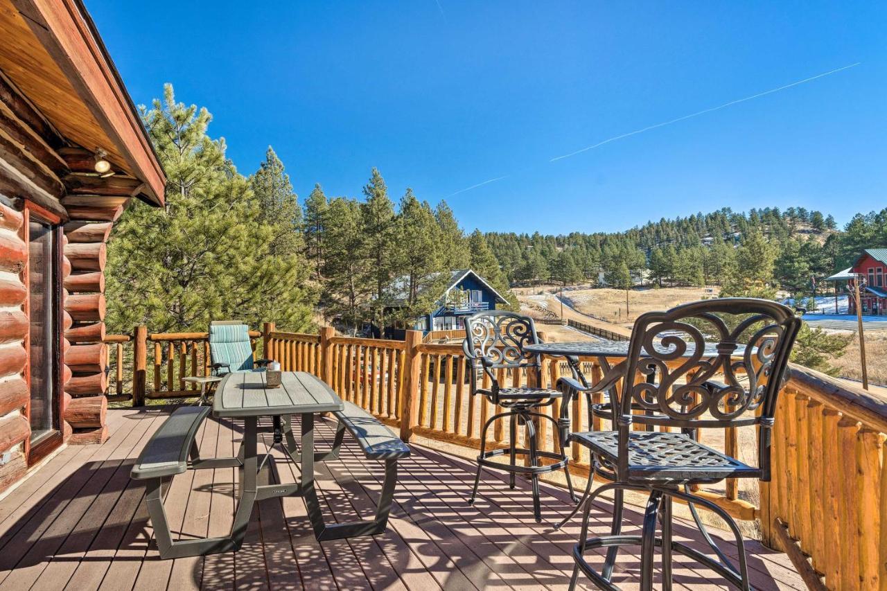 Classic Colorado Log Home With Mountain Views! Florissant Exterior photo